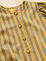 Chaqueta Rayas Mostaza - Imagen 3